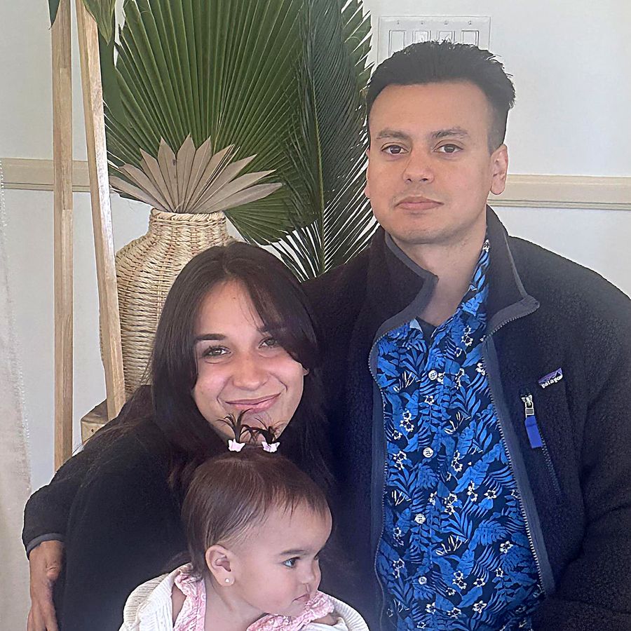 Albert Perales, founder of Valley Ads, a Phoenix email marketing agency, with his family